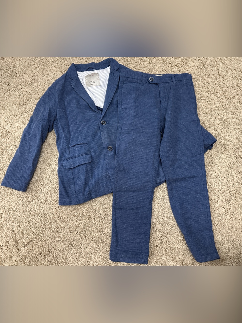 Zara Kids Navy Blue Two-Piece Matching Suit